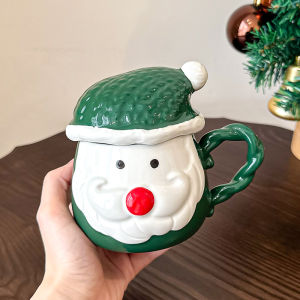 Christmas Gift Practical Cute Couple Couple Water Cup Girls Girlfriends Mug with Lid Ceramic Cup Hand Gift