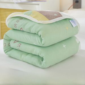 Pure Cotton Six-Layer Towel Blanket Lightweight Summer Cooling Blanket for Children And Infants Ideal for Nap Time And Modern Bedrooms