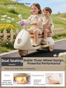 YUEZHANJINGDU | Remote Control New Electric Motorcycle for Kids