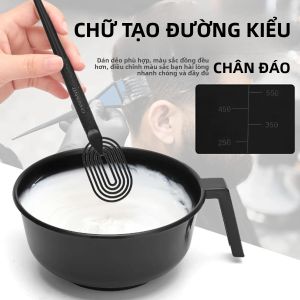 Bộ Dụng Cụ Pha Nhuộm Tóc 2 Món - Bát Nhuộm Tóc Bằng Nhựa Với Que Khuấy Tròn Bát Đựng Xà Phòng Cho Thợ Cắt Tóc Dùng Được Ở Nhà Và Tiệm