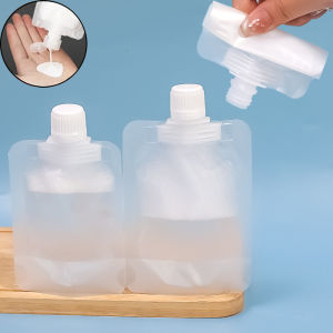 กระเป๋าเครื่องจ่ายสบู่เหลวเครื่องสำอางแบบพกพา30/50/100มล. กระเป๋าหัวดูดเครื่องสำอางถุงคัดแยกดูแลผิวรีไซเคิลได้สำหรับแชมพูเจลอาบน้ำโลชั่น