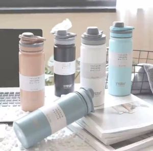 TYESO 530ml-750ml Sports Tumbler Hot & Cold (Light Blue) Wide Mouth Stainless Steel Vacuum Insulated Tumbler