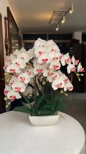 กระถางกล้วยไม้ประดิษฐ์ขนาดใหญ่ ดอกไม้ปลอมตกแต่งบ้าน