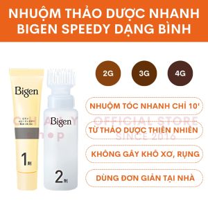 Nhuộm tóc phủ bạc thảo dược Bigen Speedy Hoyu dạng bọt của Nhật