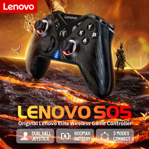 Lenovo S05 Wireless Game Controller Tri-Mode Connectivity Bluetooth Gamepad for Switch iPhone Android Cell Phones Tablet PC TV