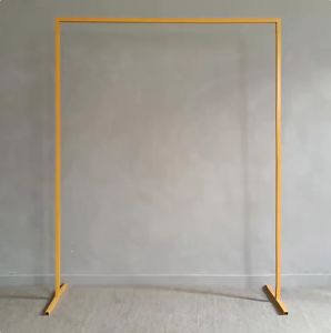 Square Wedding Iron Arch Backdrop Stand for Decoration Props Gold Iron Arch Birthday Party Easy To Carry and Install.