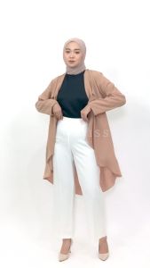 ATRISS Sarina Long Vest - Outer Cardigan Wanita Kecil Bigsize Jumbo Formal Kasual Elegant Kekinian Premium Polos Premium
