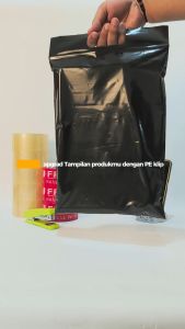 Plastik Ziplock / Klip Pond UK. 30X38 + 7CM Polos - Warna BENING Isi 100 Lembar