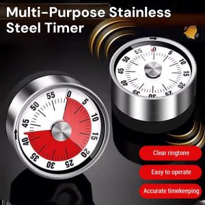 Multi-Purpose Stainless Steel Timer Kitchen Cooking Timer Magnetic Mechanical Manual Timer Alarm 厨房计时器