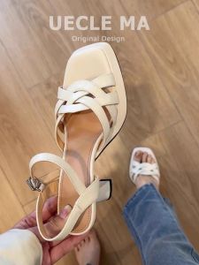 UNCLE MA | Summer White Fashionable Comfortable High Heels