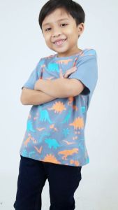 Forest Kids Boys Premium Cotton Interlock Round Neck Graphic T-Shirt | Baju T-Shirt Budak Lelaki - FK20228