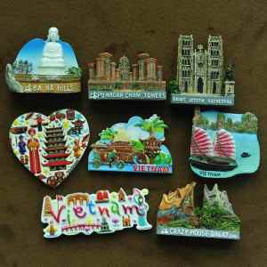 Magnet Từ Tính Chất Lượng Cao 3D Bằng Nhựa Hình Thế Giới Xây Dựng Du Lịch Kỷ Niệm Sáng Tạo Trang Trí Nhà Cửa