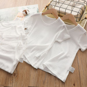 Childrens Sleeveless Vest Thin Cotton Mesh Strap Summer T-Shirt Boys Girls Baby Pure Cotton Breathable Cool Downwear