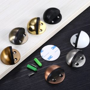 Chặn cửa bán nguyệt inox chặn cửa nam châm,kèm miếng dán tường 3M đồ ốc vít -BeloveShop