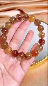 [现货] 11mm 彩发晶手串｜聚财招福 × 平衡能量 × 增强气场｜11mm Rutilated Quartz Bracelet｜Wealth • Energy Balance • Aura Boost