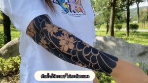 COD แทททู ZOAR A030 Magic tattooสติ๊กเกอร์รอยสัก ปลาคราฟ ญี่ปุ่น ดอกซากุระ กันน้ำ รอยสัก15วัน