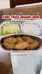Hộp cơm inox 4-5 ngăn cao cấp tặng kèm thìa đũa LILA HC45N165