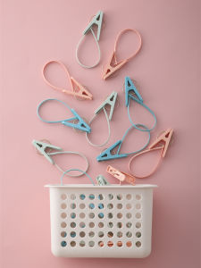 Powerful Travel Clothesline Clips Hanger Hooks Windproof Underwear Socks Drying Clothes Clips Plastic Storage Organization
