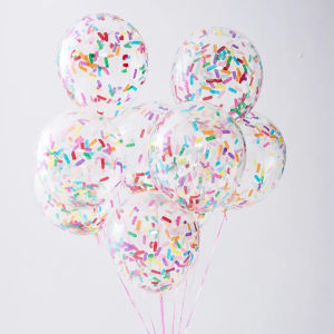 10pcs Ice Cream Balloons Birthday Wedding Party Decoration Long Strips Paper Confetti Latex Ballons Baby Shower Sprinkles