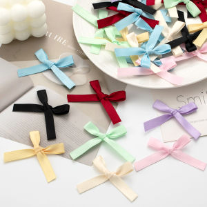 Cute Girls 1cm Cotton Ribbon Butterfly Knot DIY Hair Clip Hair Accessories Handmade Materials Clothing Apparel Trimmings