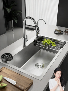 SHENYUAN | Large Single Bowl Kitchen Basin 304 Stainless Steel