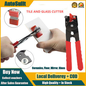 Professional Tile & Glass Cutter Kit - Diamond Wheel For Ceramic/Porcelain/Mirror/Mosaic Heavy Duty Precision Cutting Tool With Non-Slip Grip