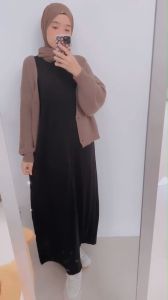 INNER DRESS SLEEVELESS SINGLET DALEMAN DRESS MUSLIM / DALEMAN GAMIS POLOS BASIC MENGGOCREPE