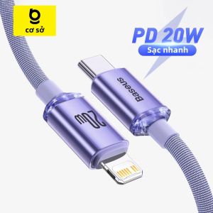 Cáp Baseus 20W PD USB Type C Cho iPhone 14/13/12 Pro X/8 Mã Dây Bện Sạc Nhanh Với Dòng Điện Tối Đa 3A