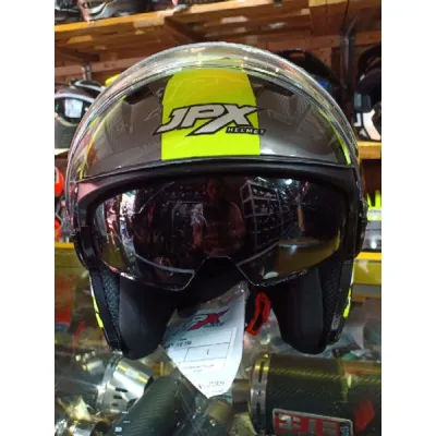 half face (JPX) ( flourecent yellow gloss ) Visor Malfunction
