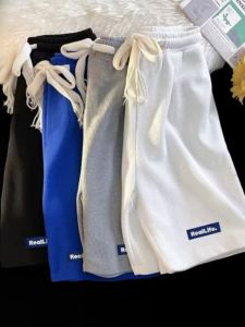 Mens Summer Thin Breathable Loose Sport Shorts Fashionable Printed Mid-Cut Youthful Polyester Elastic Fiber Straight Leg Pants