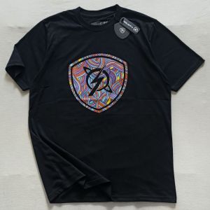 Kaos Distro Surfing Planet Surf Hitam 0213 Free Stiker Baju Atasan Pria Katun Combed Pendek Cowok