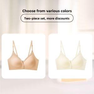 MiiOW | Wireless Seamless Womens Bra Anti-Sagging Side Breast Collection Front Buckle Foundation Liquid Smooth Back Design Gathered Cup