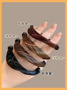 Simple Celebrity High Ponytail Wig Hairband Womens Head Rope Hair Accessory Stylish Hair Ties for Women Fake Hair