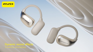 Awei T98 OWS Ear Hook Earphone On-Ear Open Wireless Earbuds With Mic Silicone Material Bluetooth 5.3 IPX6 Waterproof Exclusive Sport Earpiece For Running Cycling Gym Outdoor