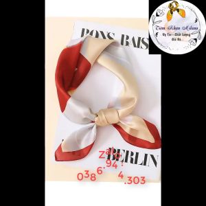 Khăn Bandana họa tiết cỏ bốn lá size 70x70cm nhiều màu thời trang phong cách Hàn Quốc 2022