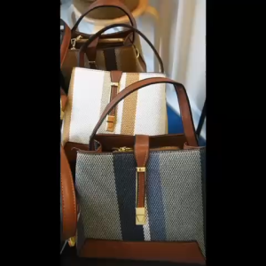 SKM Womens Handbag Stripe Design Beg Wanita  CS315