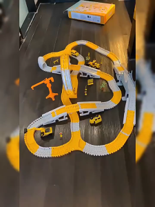 รถของเล่นรางต่อ-ETC [กล่องสี] รถของเล่นรางเลื่อนสำหรับเด็กๆ ของเล่นเพื่อการศึกษา รถไฟเล็ก รถของเล่นเด็กชาย รถไฟฟ้า ระดับผจญภัย