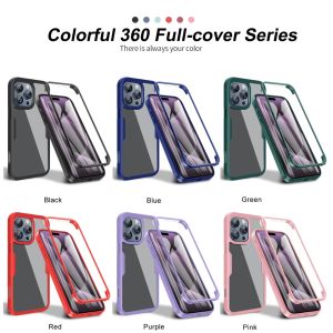 [Nóng] Vỏ điện thoại/phim TPU + PC chống rơi toàn diện 360 độ Chất lượng cao cho iPhone 7 8 SE X XS XR 11 12 13 Series