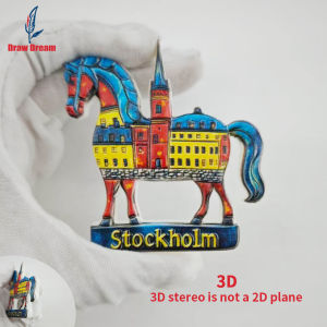 1Pc Stockholm Creative 3D Embossed Refrigerator Magnet World Travel Souvenir Collection Suitable for Home and Office Decoration Personalized Exclusive Travel Souvenir Magnetic Refrigerator Magnet Home Decoration Kitchen Room Office Cabinet Crafts...