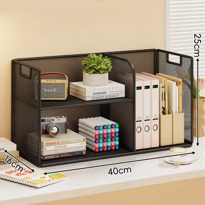 WUBUWEI | Desk Organizer Bookshelf Space Saving Shelving Unit