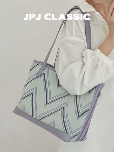 jpj | JPJClassic Large Capacity Womens Tote Bag FLY Knitting Fabric Single Shoulder Shopping Commuter Mommy Bag British Style