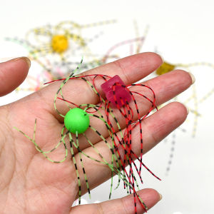5PCS Power Secret Soft Fishing Lure Dice Set High Density Silicone Skirts Handmade DIY Bass Bait Angling Accessories