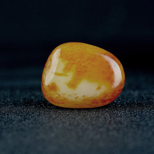 Natural Xinjiang Hetian Jade Rough Stone Jade Pebble with Type Red Infusion Leather Scattered Beads Bracelet Necklace Jewelry Accessories