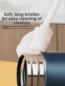 Long Handle Cup Brush for Home Use No Dead Angle Cleaning Water Cup Tea Milk Bottle Brush Kettle Gap Cleaning Insulated Cup Brush