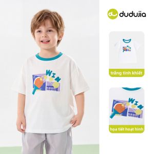 DUDUJIA | Áo T-Shirt Tay Ngắn Mát Mẻ Cho Trẻ Em