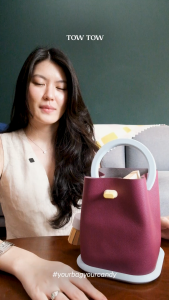 [Tow Tow] Basket 2.0 100% Top Grain Pebble embossed leather with 3D printed hardware Interchangeable shoulder straps and handle