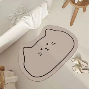 VIKAMA Soft Diatomaceous Earth Bathroom Absorbent Floor Mat For Door Quick Drying Entrance Foot Pad Anti Slip Rug Home Decor