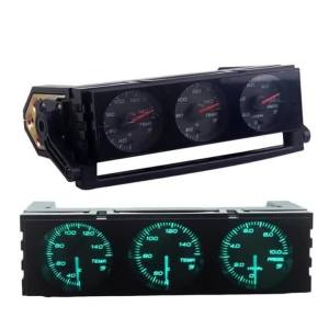 Car Meter White Pointer/Black Dial/White Lighting 10 Background Light Colors Available Universal