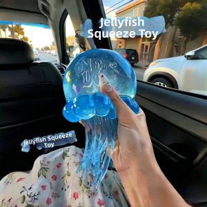 QAT | Squeezable Slow Rebound Pressure Relief Squishy Shiny Jellyfish Tactile Toy