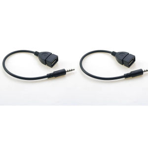 1/2/3/4/5/6Pcs 3.5 Mm Male AUX Audio Jack Plug To USB 2.0 Female Converter Cable Cord Adapte For Car MP3 Player Converter